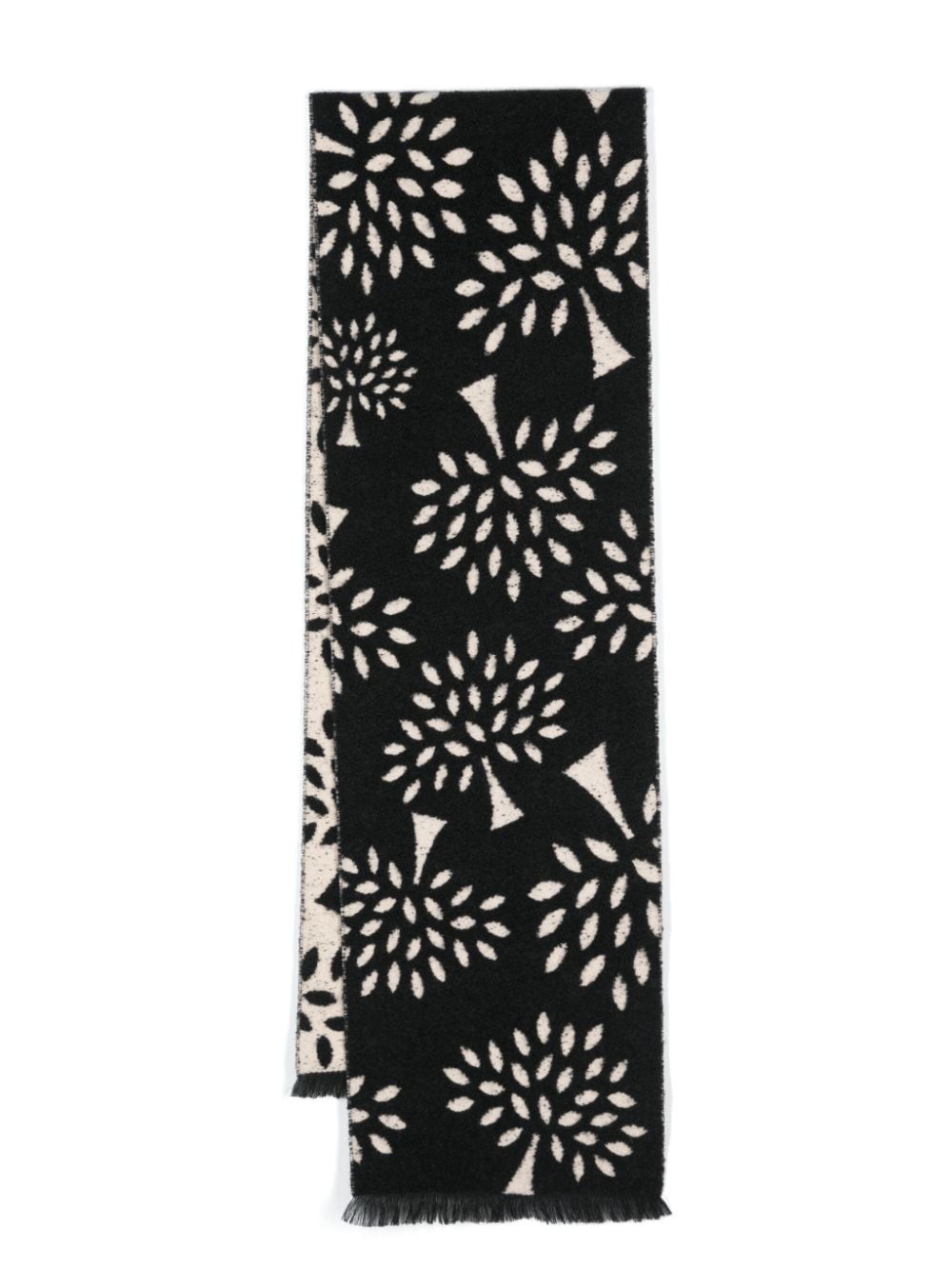 Mulberry logo-jacquard scarf - Black von Mulberry