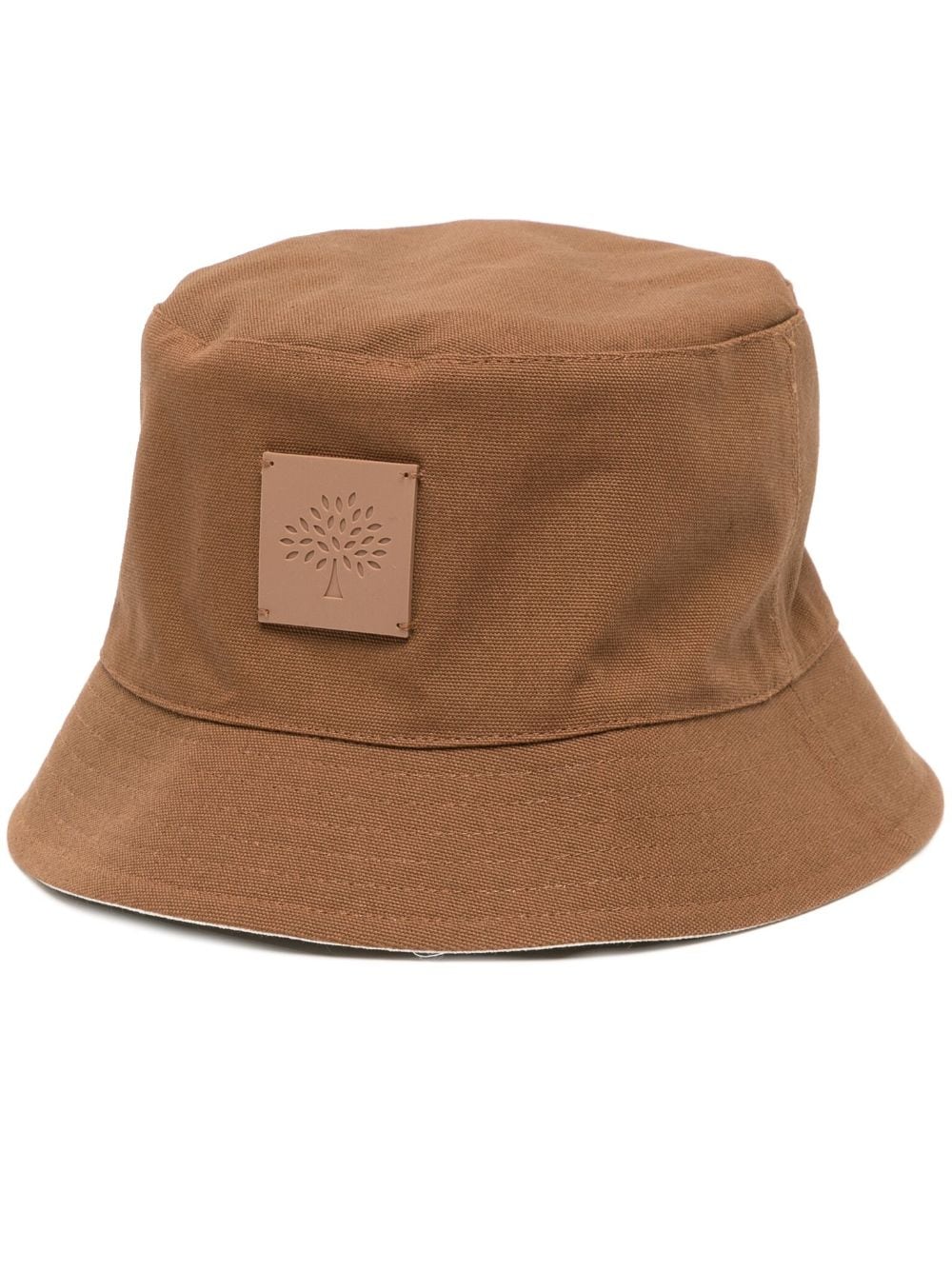 Mulberry logo-patch cotton bucket hat - Brown von Mulberry