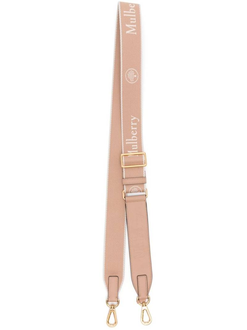 Mulberry logo-print webbing strap - Neutrals von Mulberry