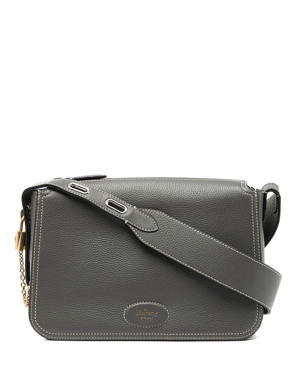 Mulberry small Billie leather crossbody bag - Grey von Mulberry