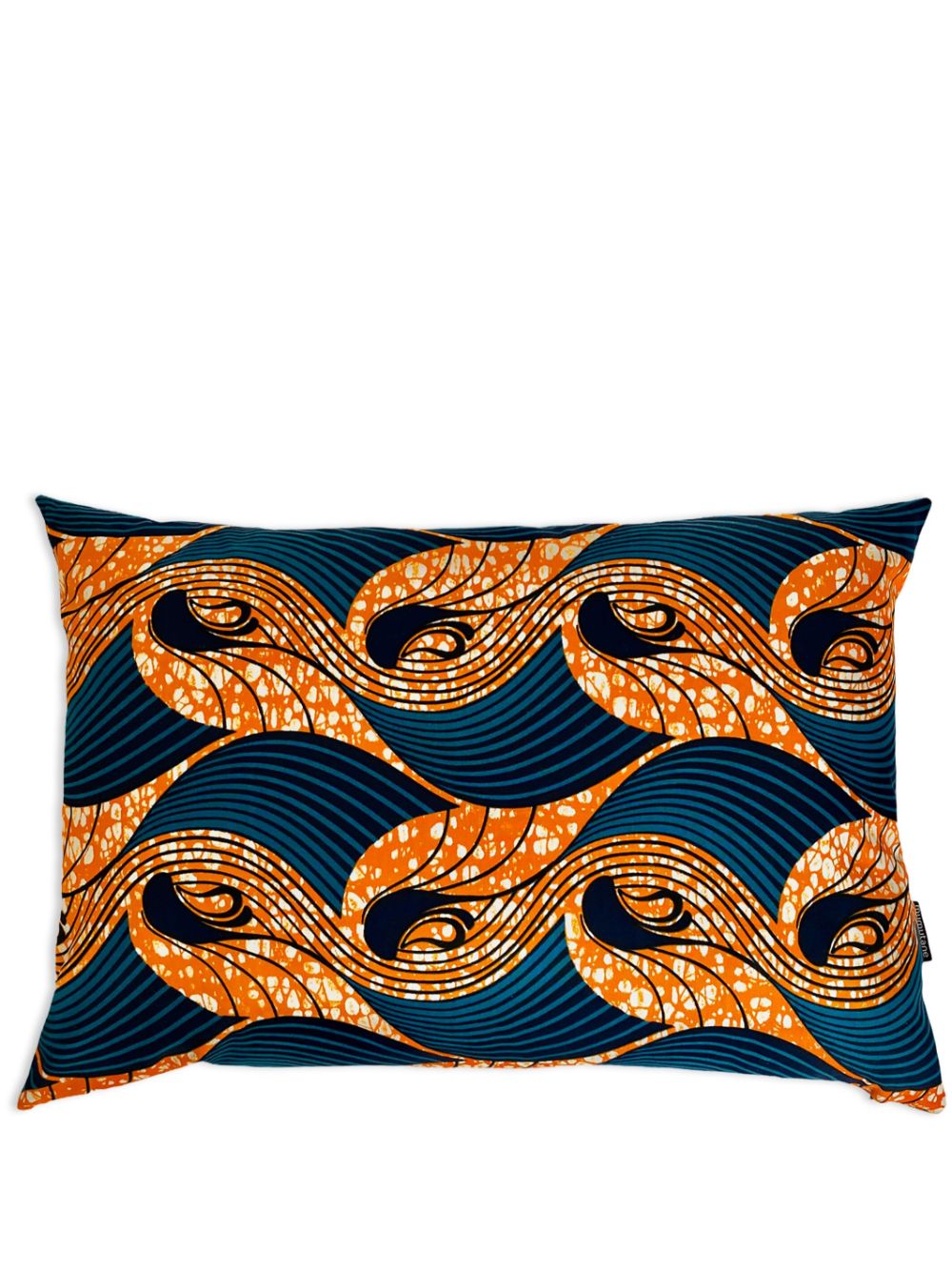 Mumutane Iki Wave graphic-print wool cushion - Blue von Mumutane
