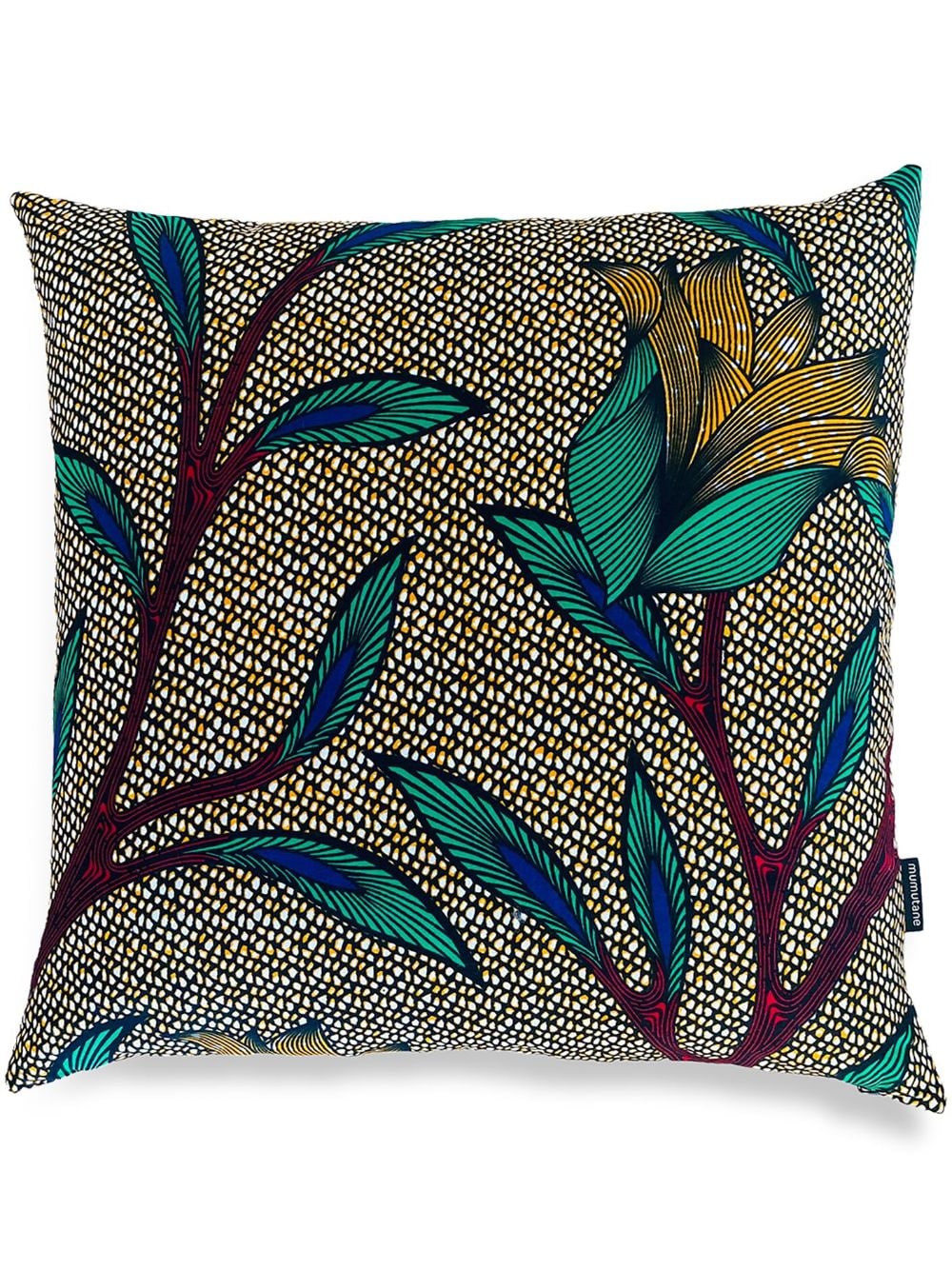 Mumutane Isolo Madonna graphic-print wool cushion - Yellow von Mumutane