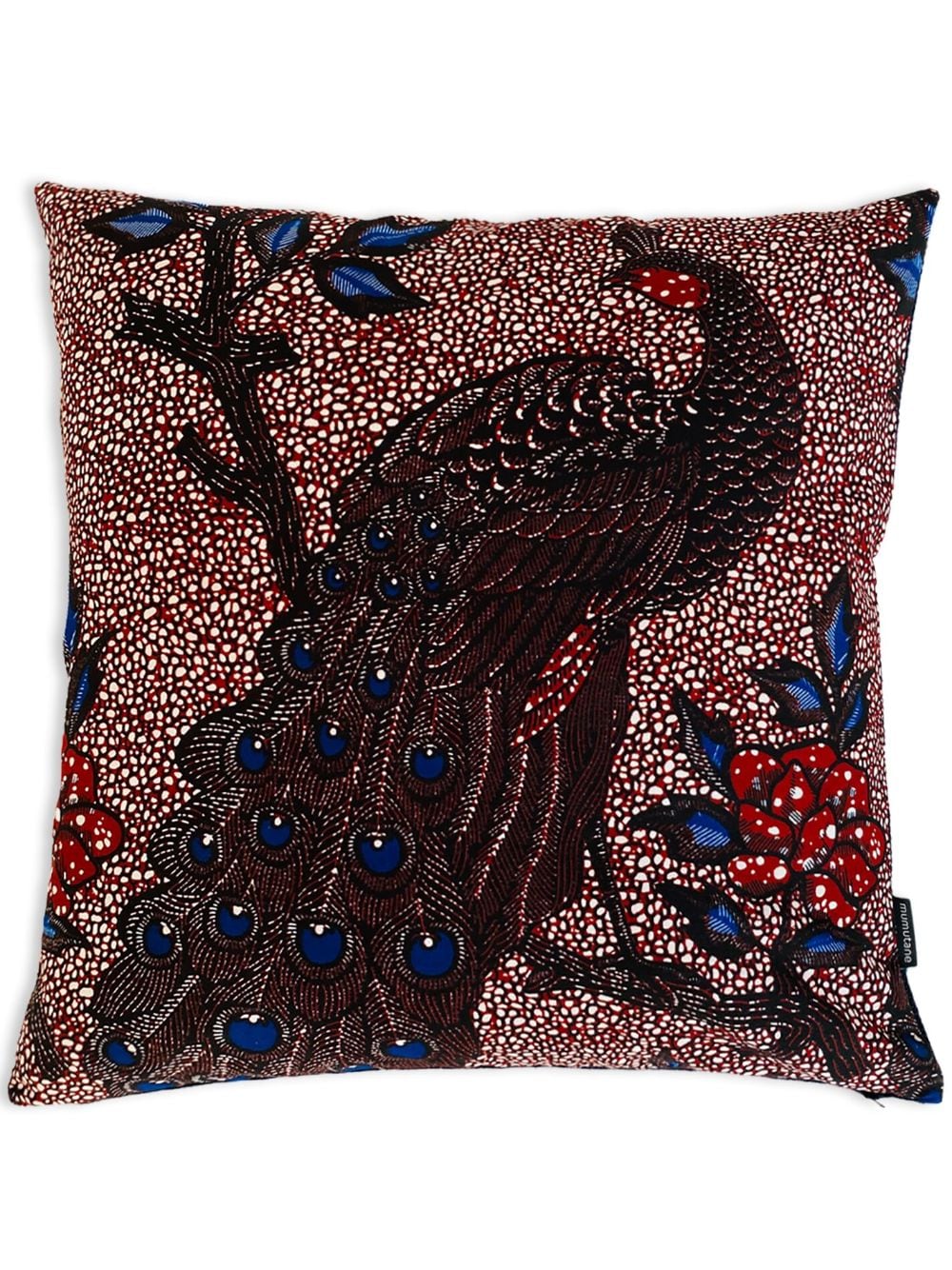 Mumutane Isolo Peacock Red graphic-print wool cushion von Mumutane