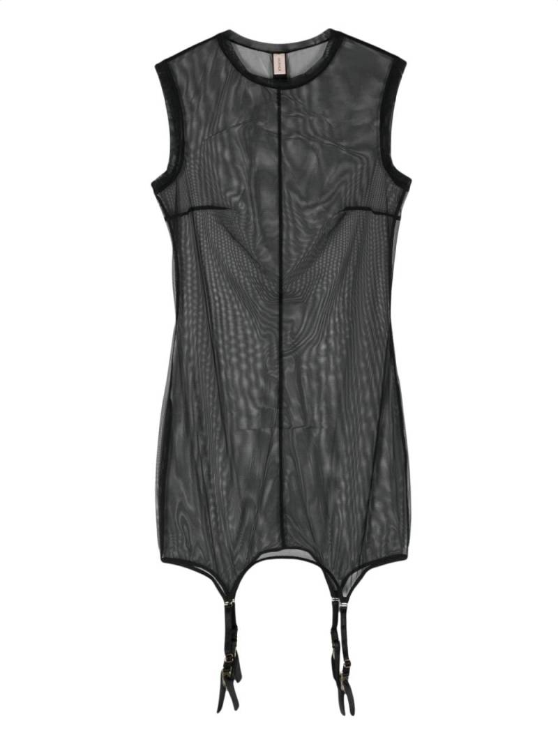 Murmur Garter sheer dress - Black von Murmur
