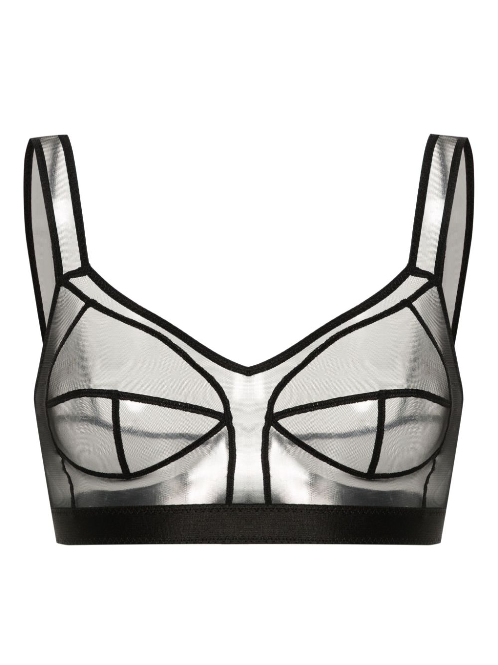 Murmur Sculpt panelled mesh bra - Black von Murmur