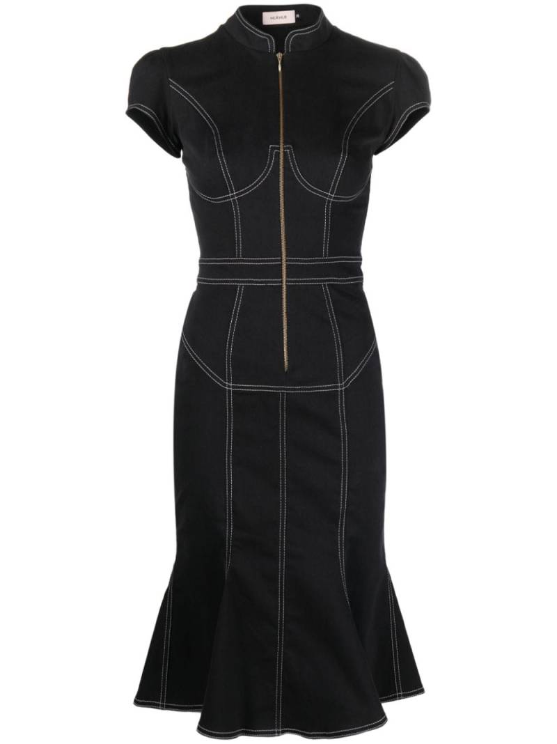 Murmur Underline denim dress - Black von Murmur