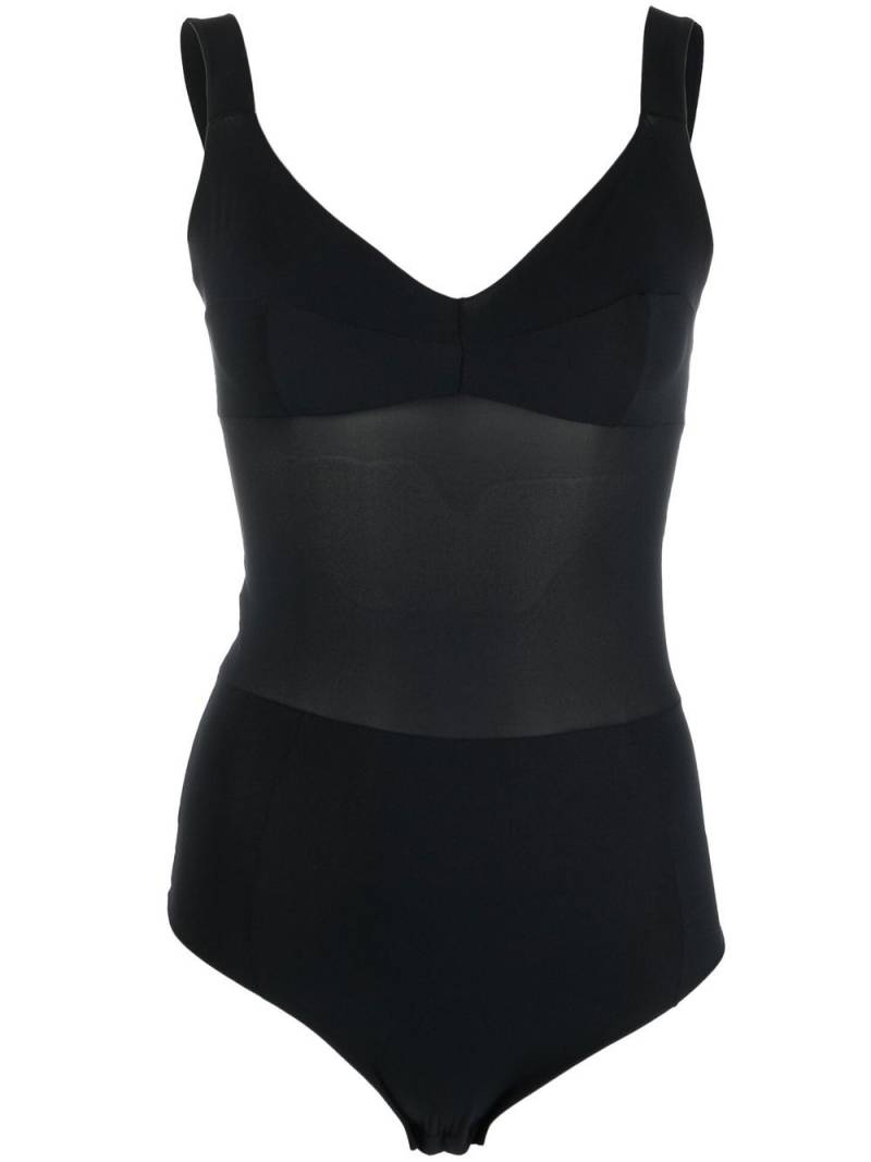 Murmur transparent-panel sleeveless bodysuit - Black von Murmur