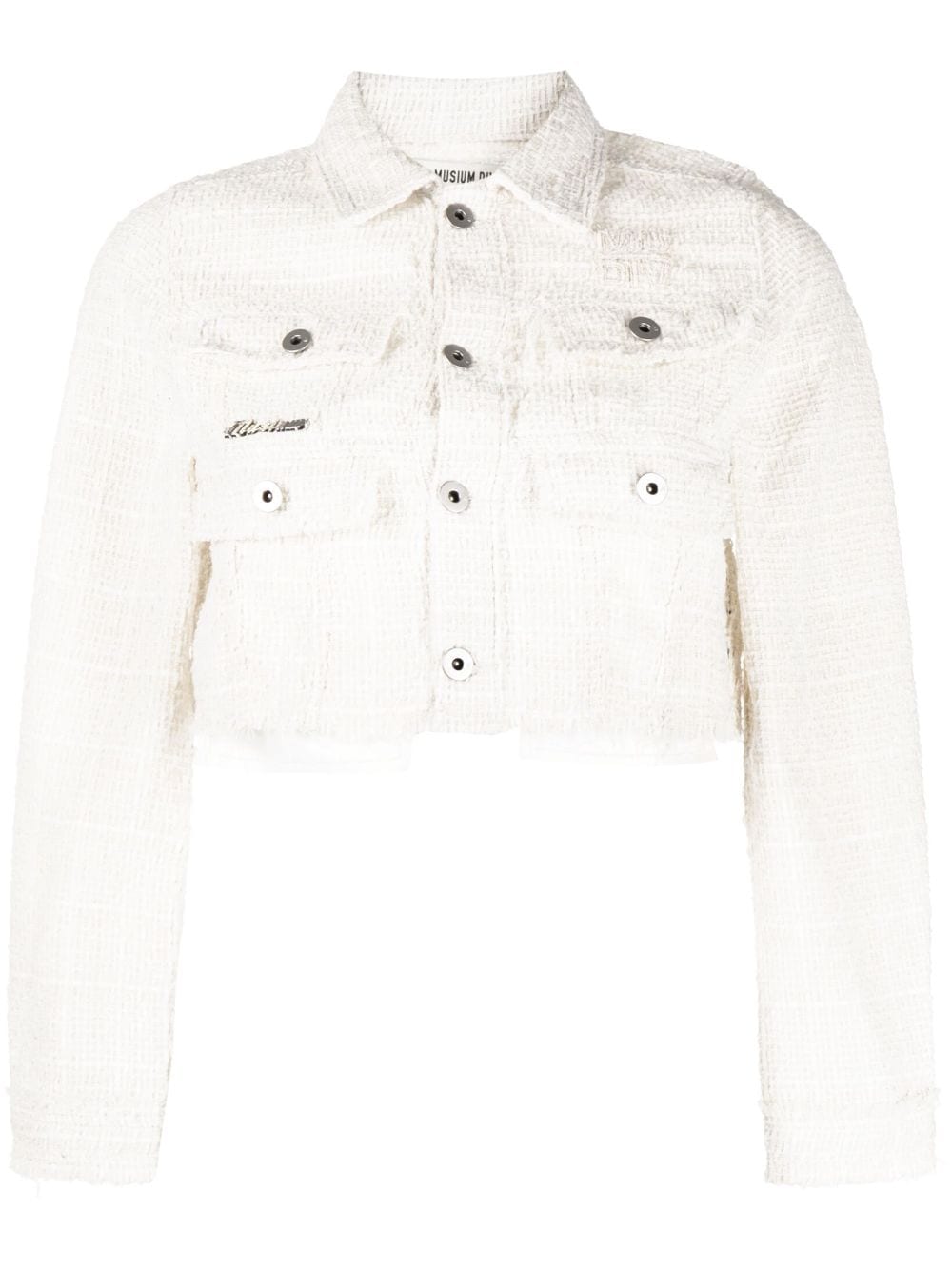 Musium Div. bouclé cropped jacket - White von Musium Div.