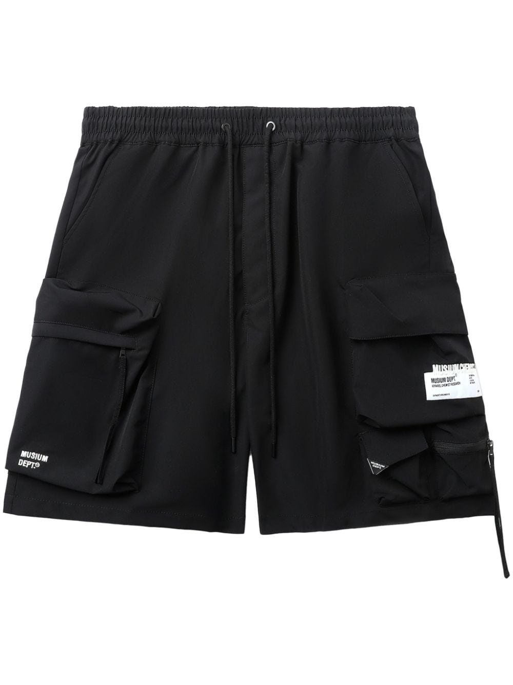 Musium Div. drawstring-fastening cargo shorts - Black von Musium Div.