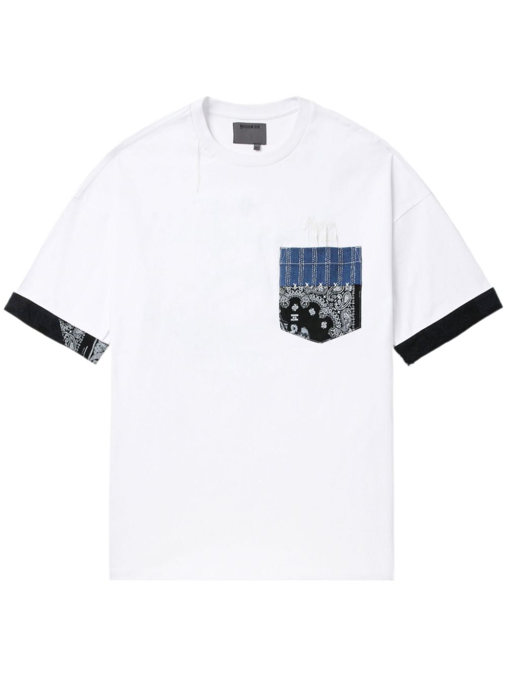 Musium Div. embroidery-detail bandana-trim T-shirt - White von Musium Div.