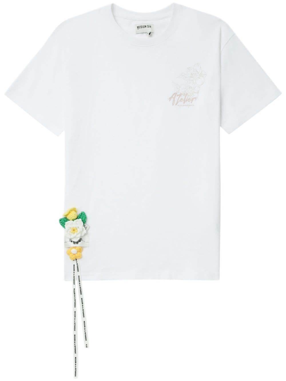 Musium Div. floral-appliqué cotton T-shirt - White von Musium Div.