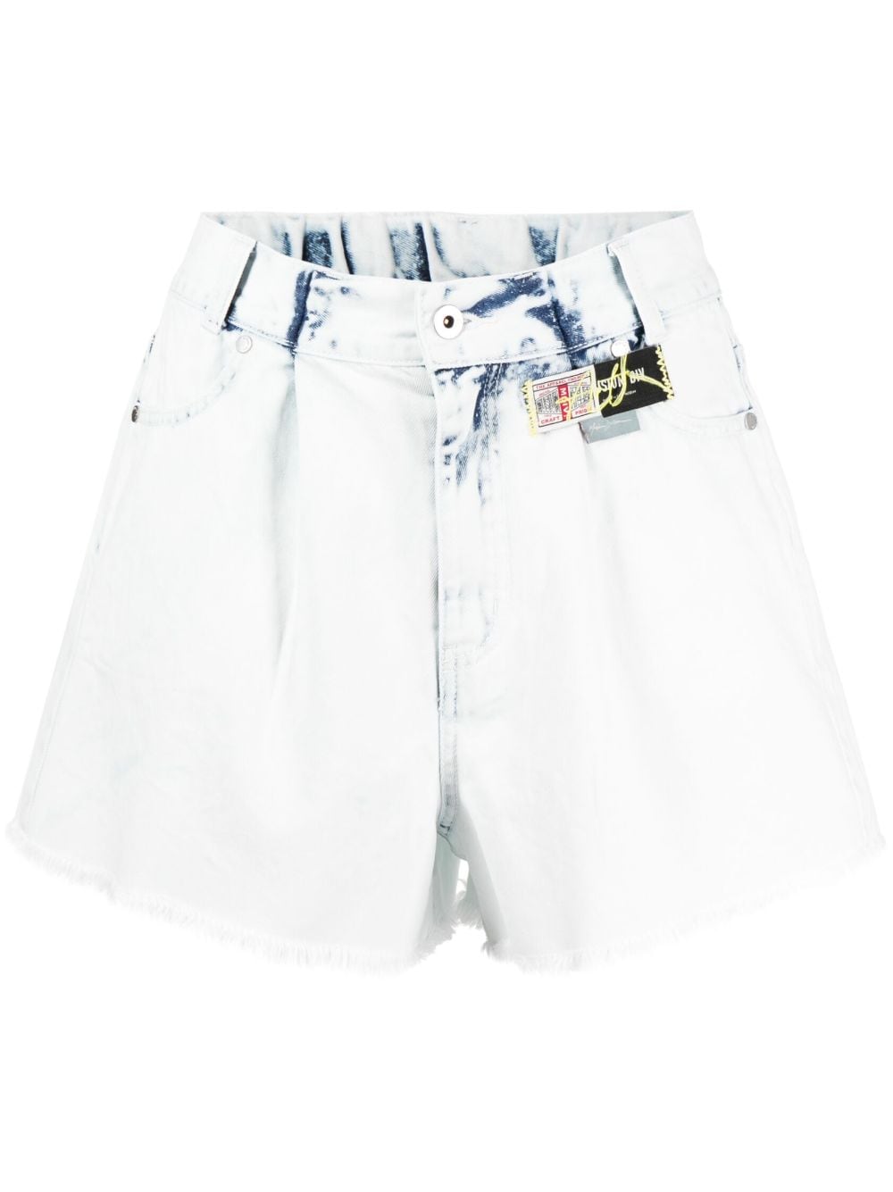 Musium Div. frayed-edge denim shorts - White von Musium Div.