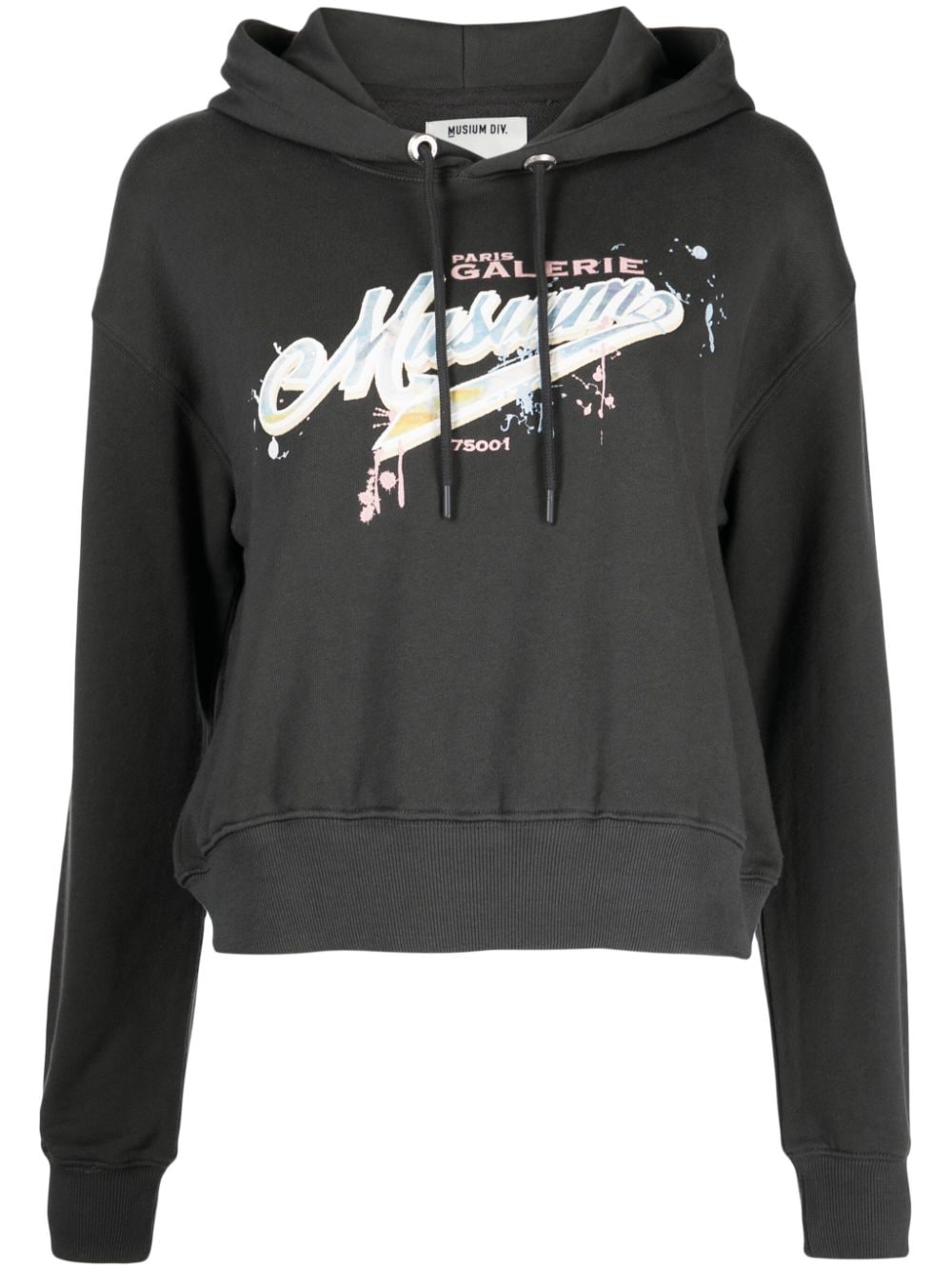 Musium Div. graphic-print cotton hoodie - Grey von Musium Div.