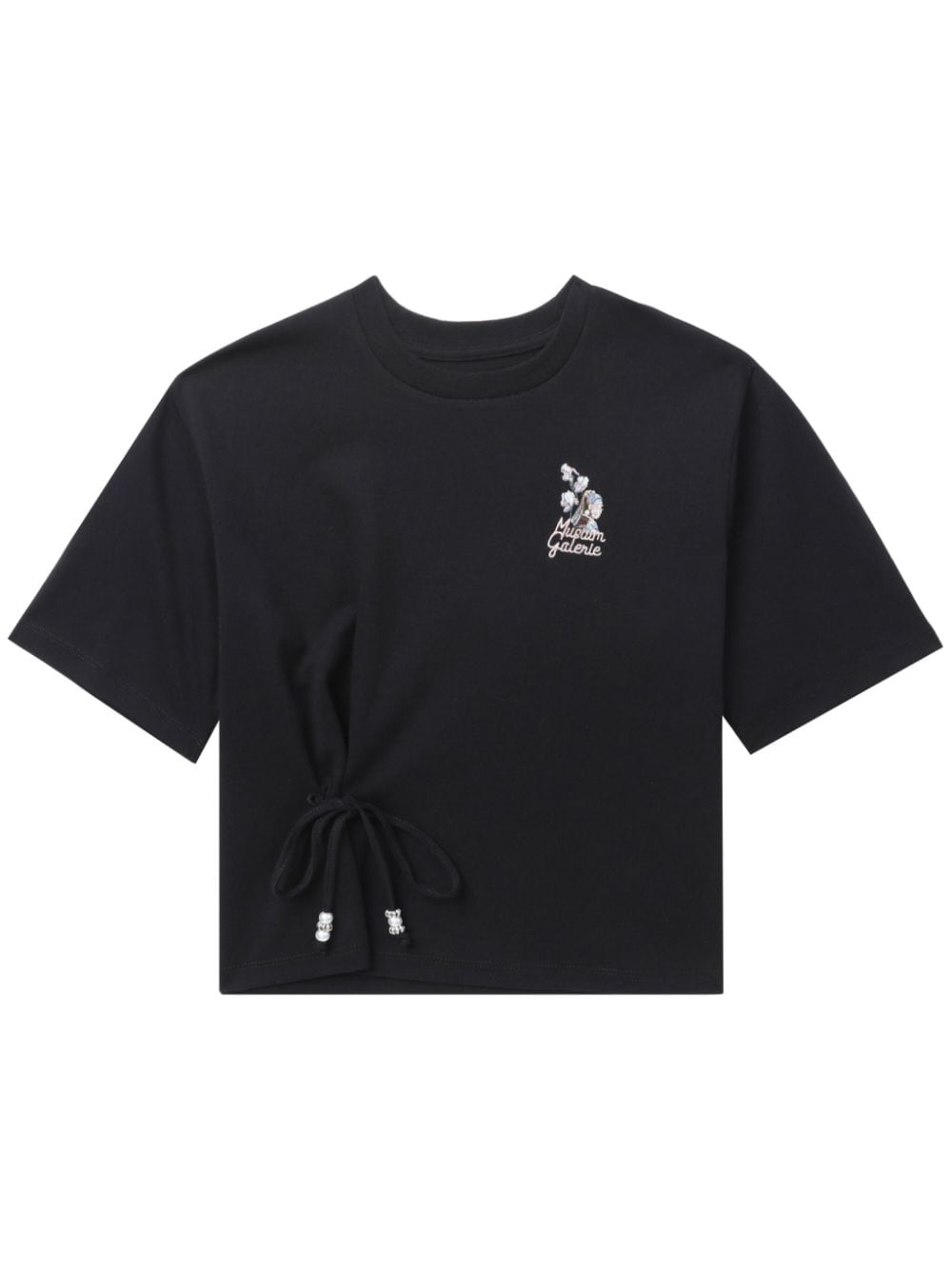 Musium Div. lace-up cotton T-shirt - Black von Musium Div.