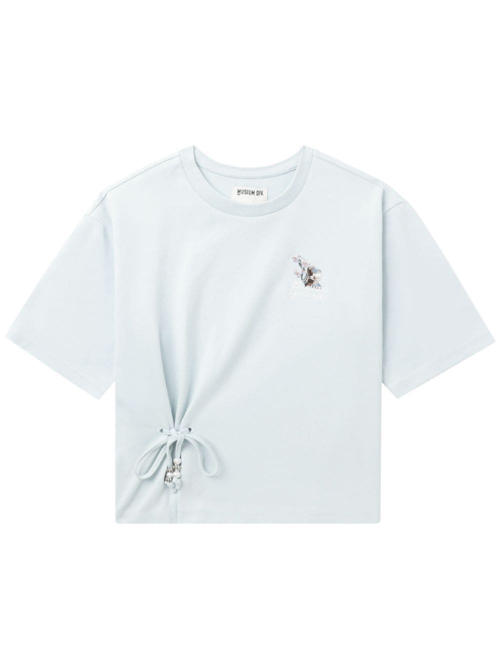 Musium Div. lace-up cotton T-shirt - Blue von Musium Div.