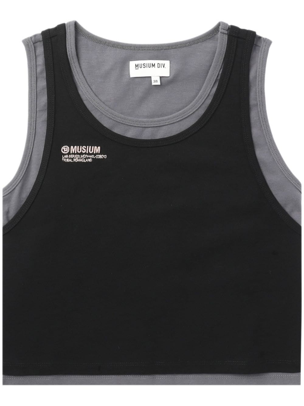 Musium Div. layered cotton tank top - Black von Musium Div.