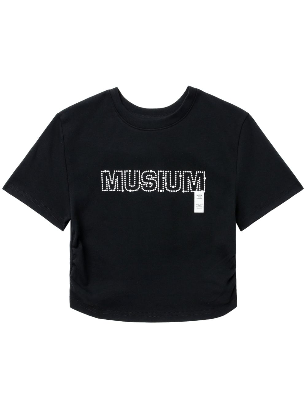 Musium Div. logo-appliqué cotton cropped T-shirt - Black von Musium Div.