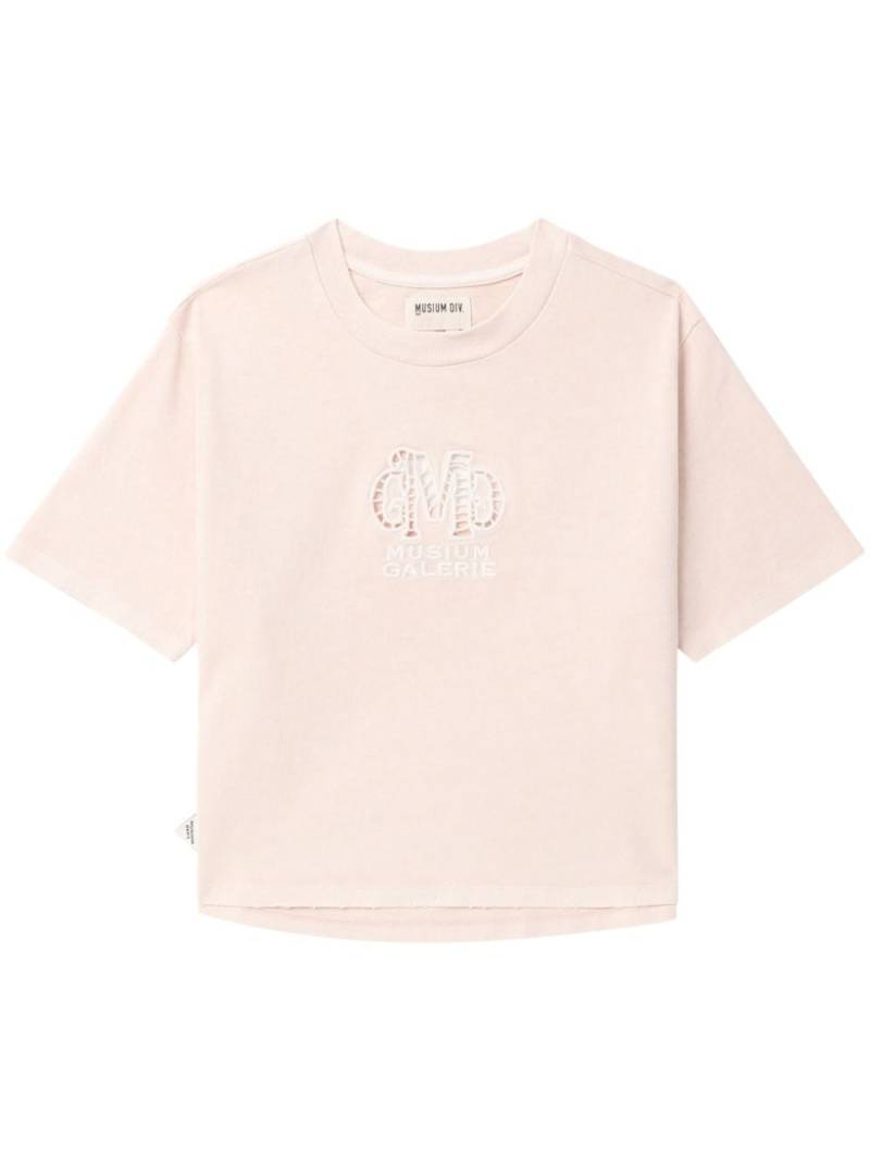 Musium Div. logo-embellished cut-out T-shirt - Pink von Musium Div.