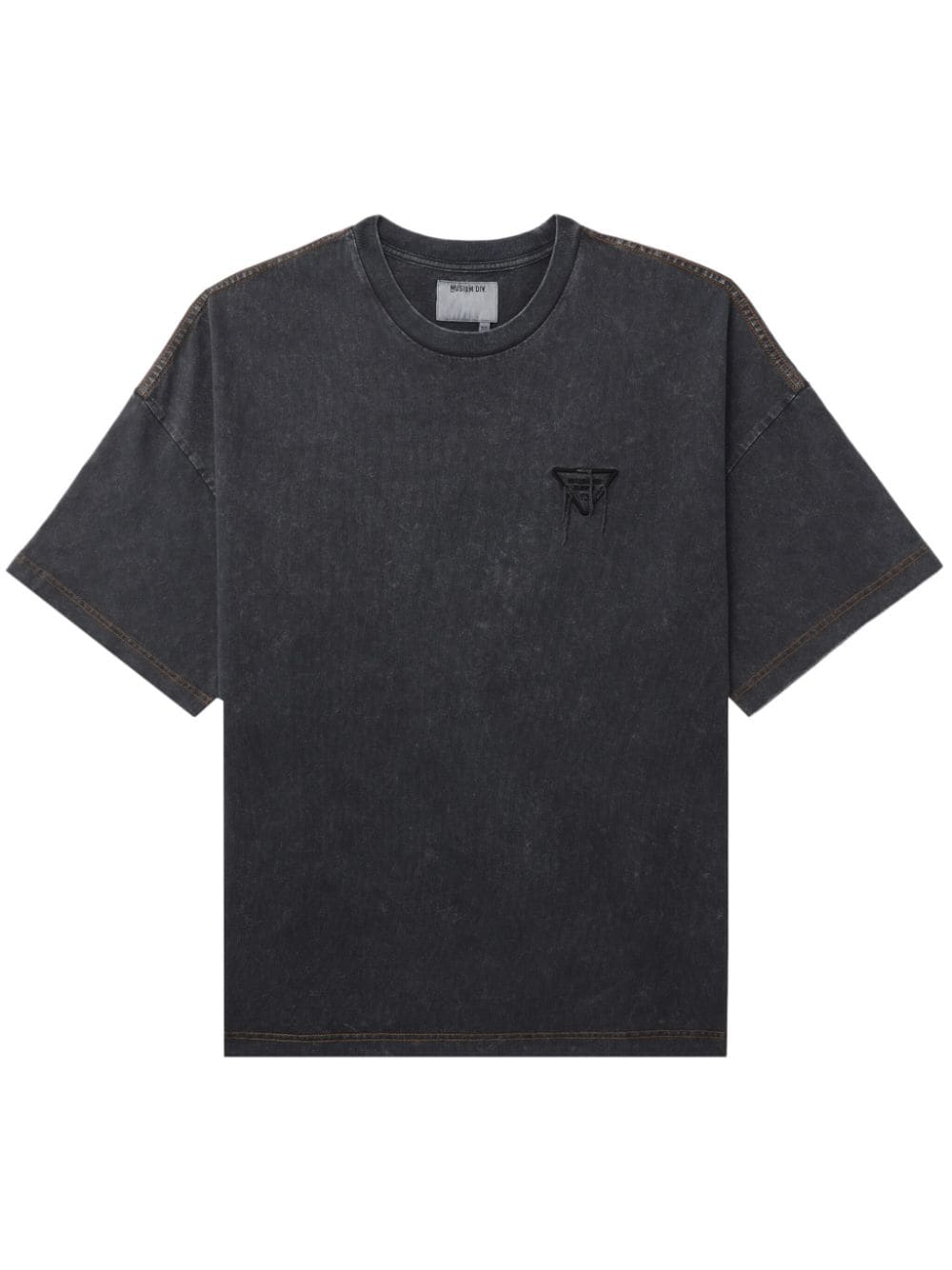 Musium Div. logo-embroidered cotton T-shirt - Black von Musium Div.