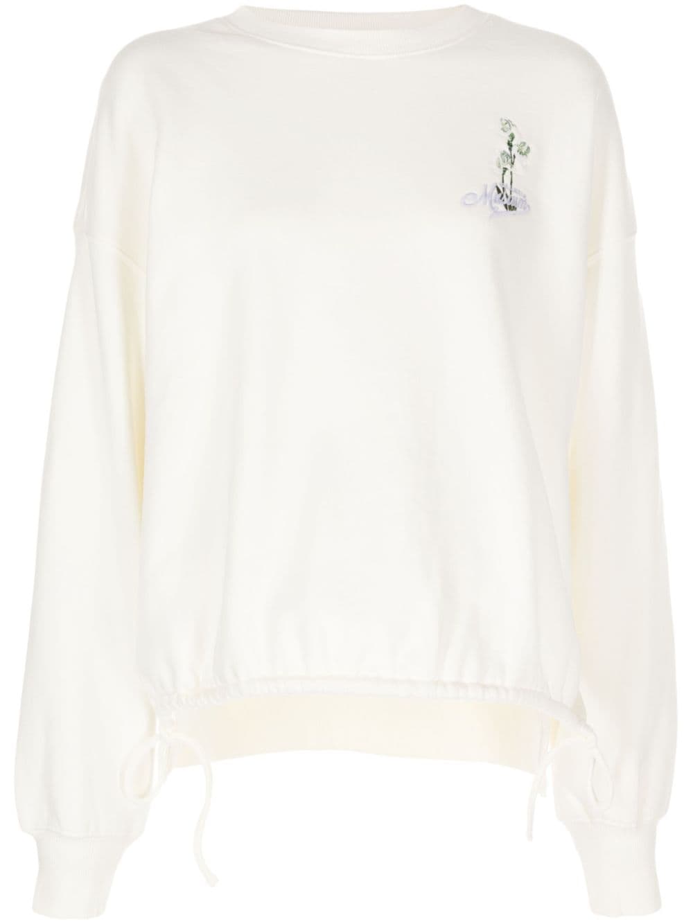 Musium Div. logo-embroidered cotton sweatshirt - White von Musium Div.