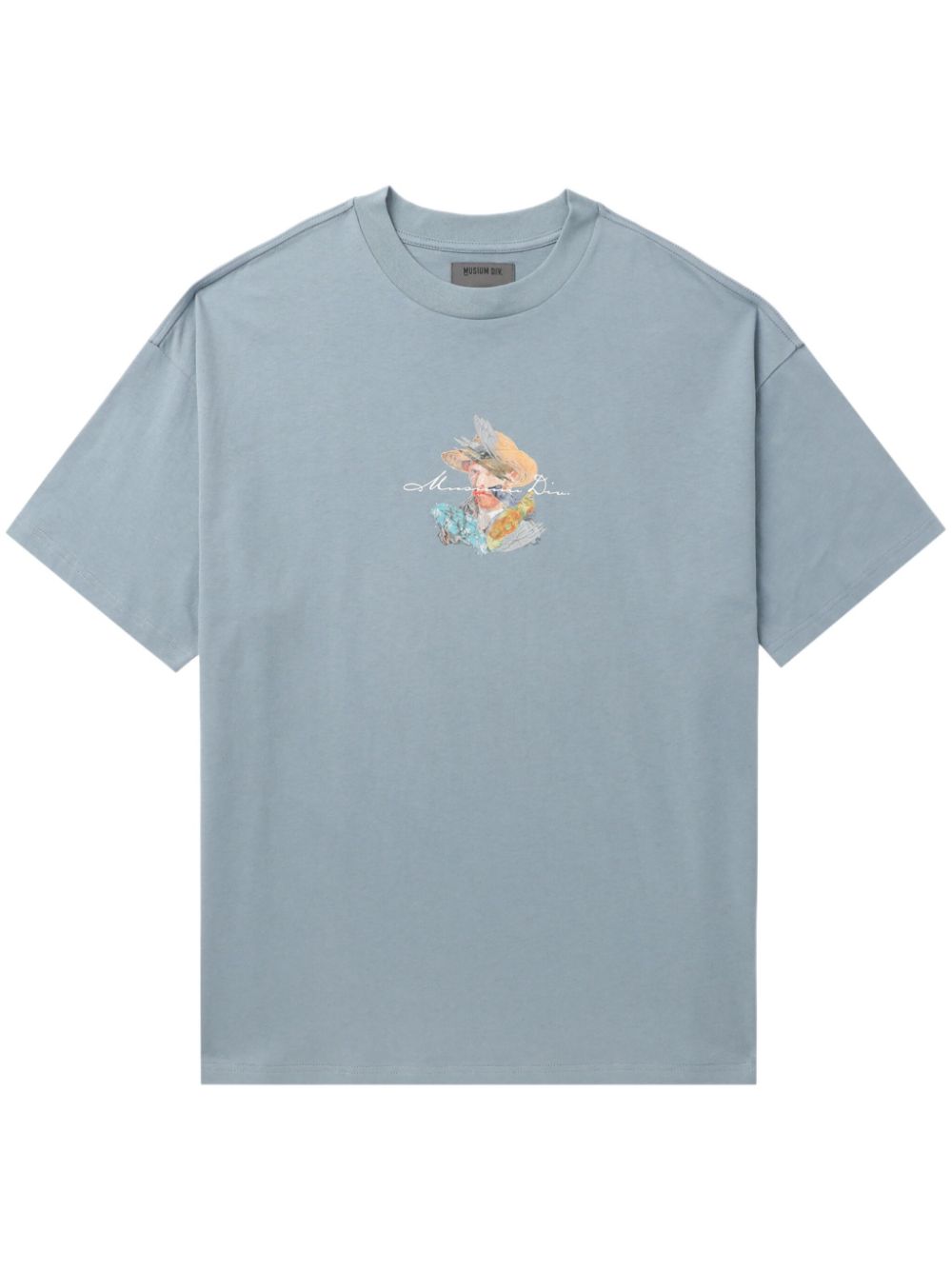 Musium Div. logo-print cotton T-shirt - Blue von Musium Div.