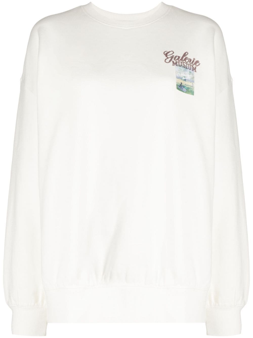 Musium Div. logo-print cotton sweatshirt - White von Musium Div.