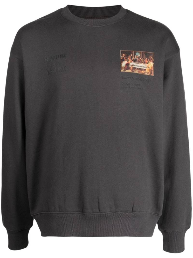 Musium Div. logo-print crew-neck sweatshirt - Grey von Musium Div.