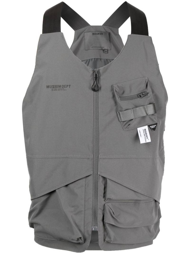 Musium Div. multi-pocket utility vest - Grey von Musium Div.