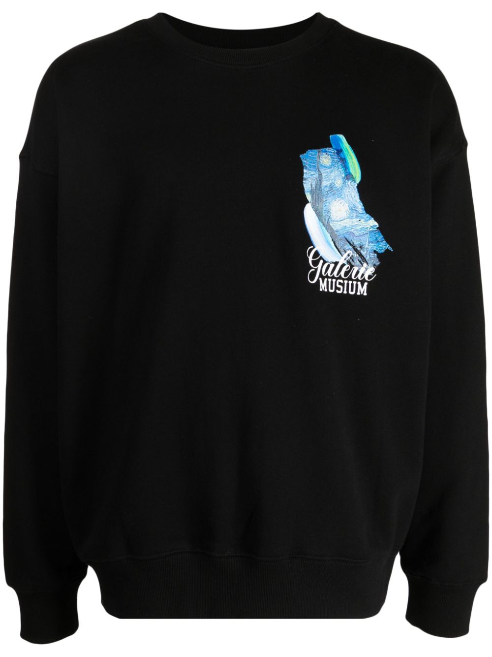 Musium Div. painterly-print jersey sweatshirt - Black von Musium Div.