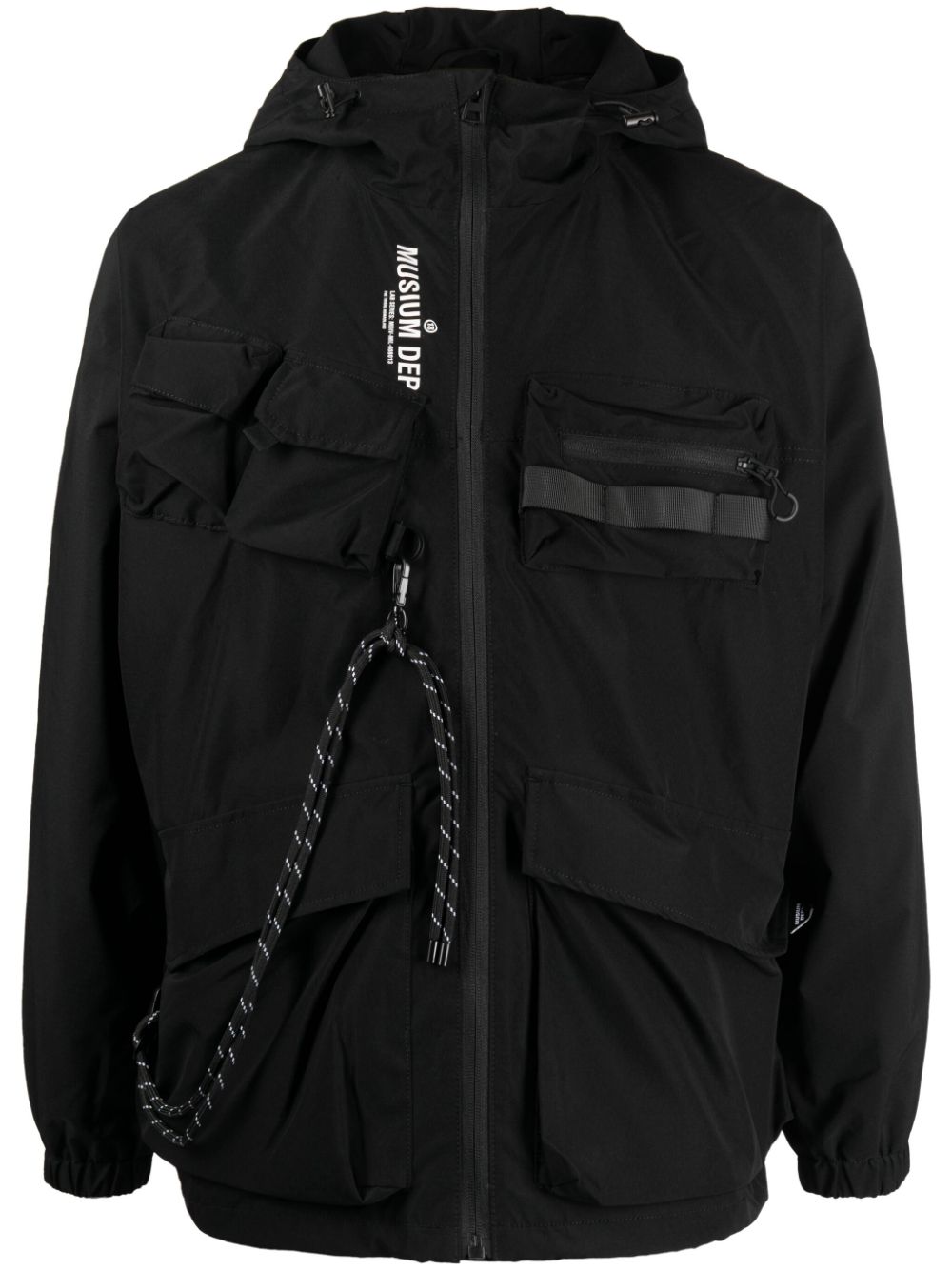 Musium Div. rope-chain hooded jacket - Black von Musium Div.