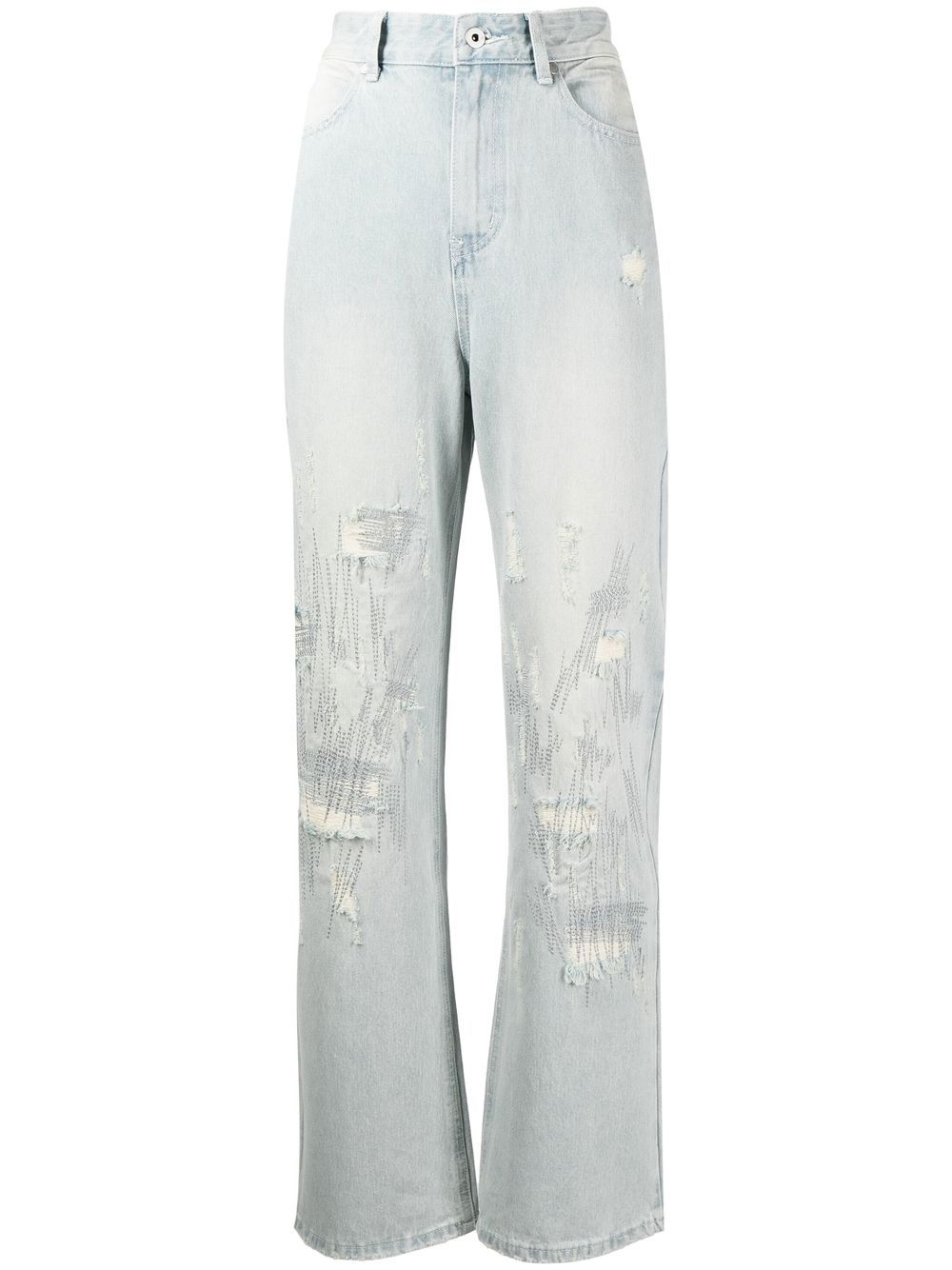 Musium Div. straight-leg distressed denim jeans - Blue von Musium Div.