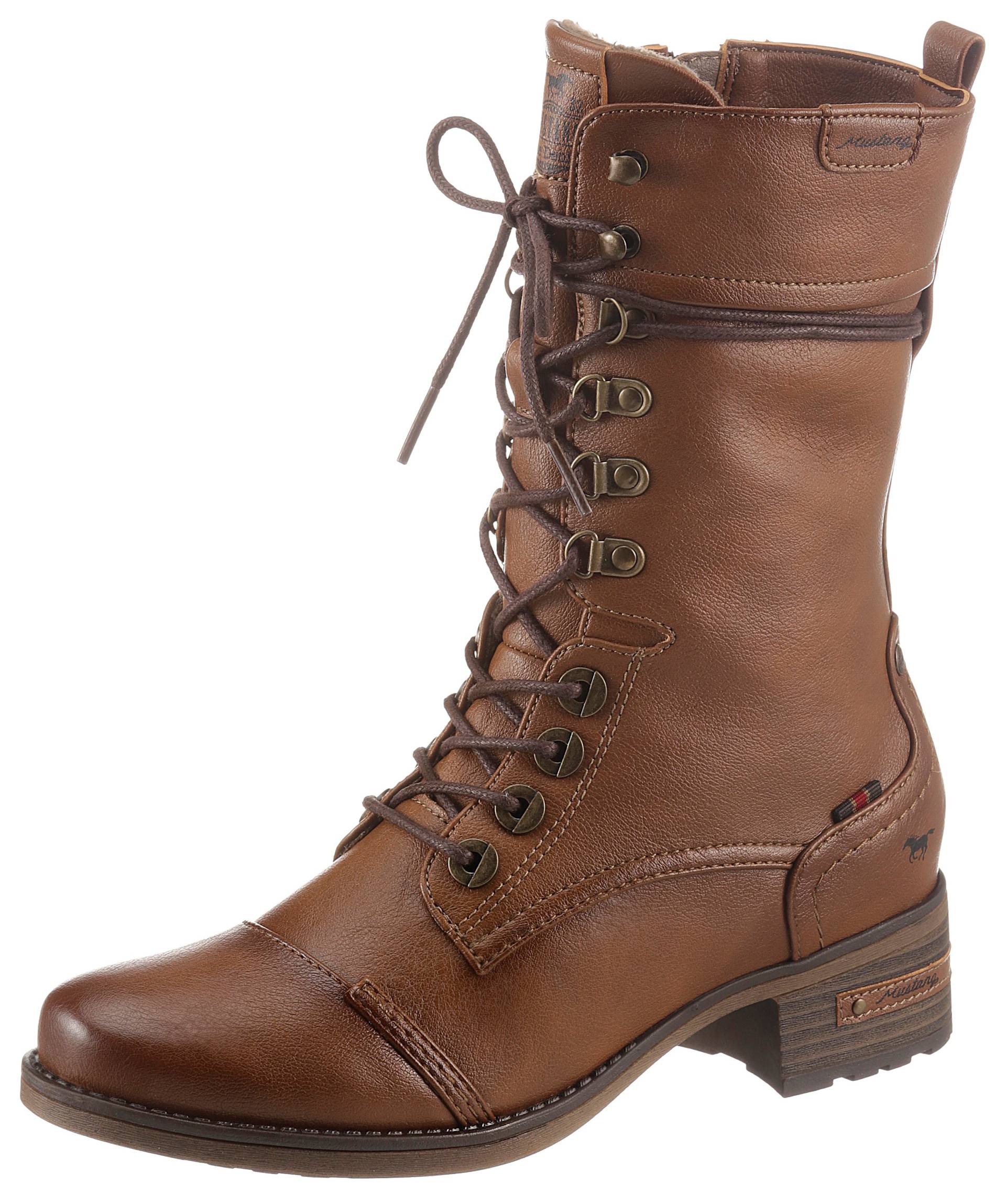 Mustang Shoes Schnürstiefel, mit praktischem Innenreissverschluss Mustang Shoes Schnürstiefel, mit praktischem Innenreissverschluss von Mustang Shoes