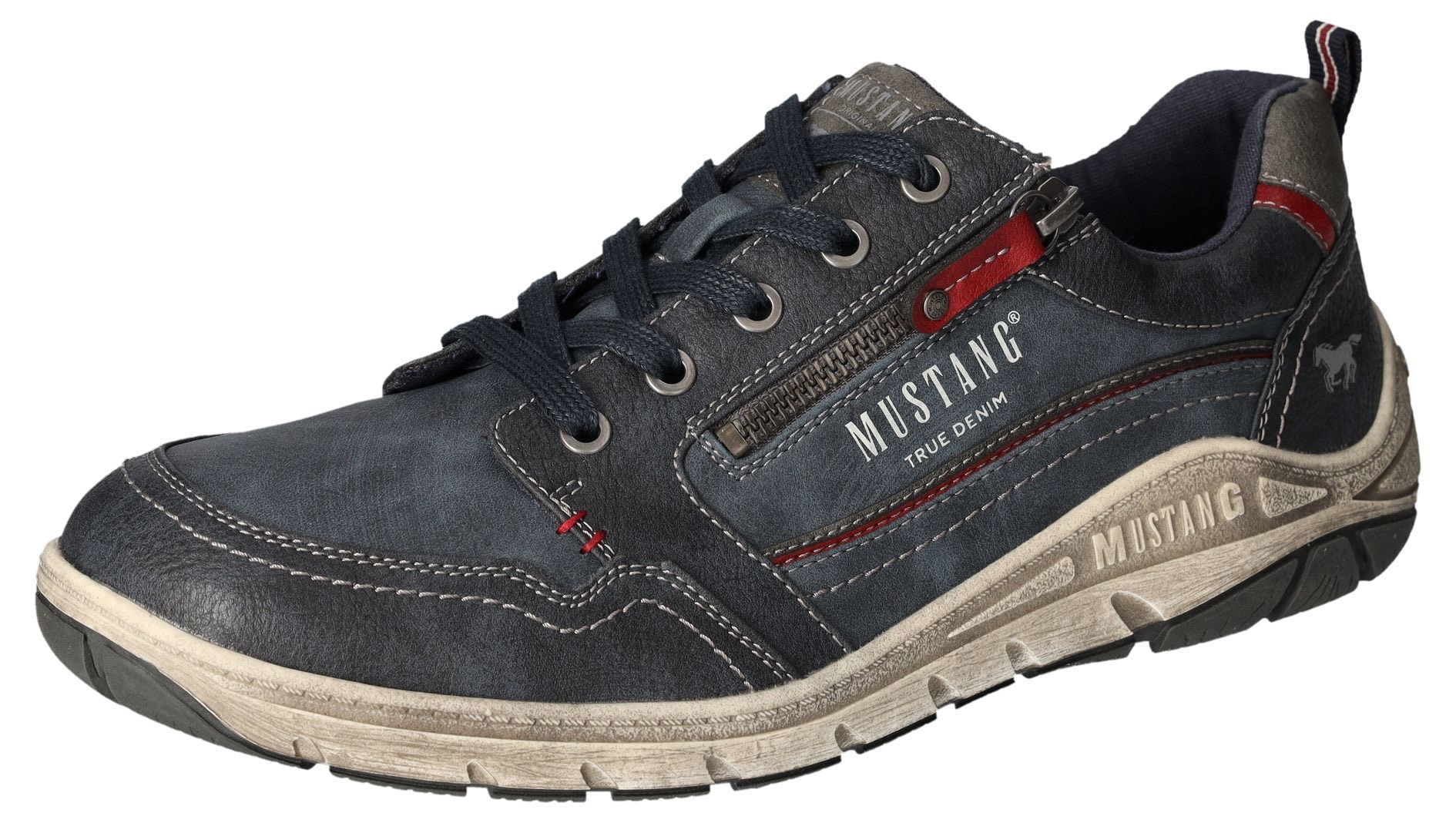 Mustang Shoes Sneaker, Freizeitschuh, Halbschuh, Schnürschuh mit seitlichem Reissverschluss Mustang Shoes Sneaker, Freizeitschuh, Halbschuh, Schnürschuh mit seitlichem Reissverschluss von Mustang Shoes