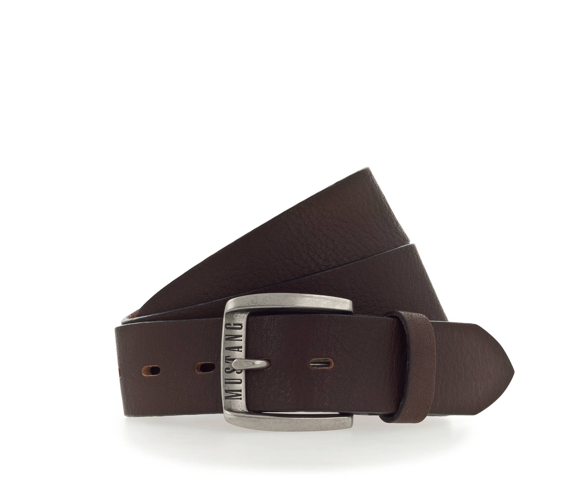 MUSTANG Ledergürtel, Genarbtes Vollleder mit Glanz, 4 cm von Mustang