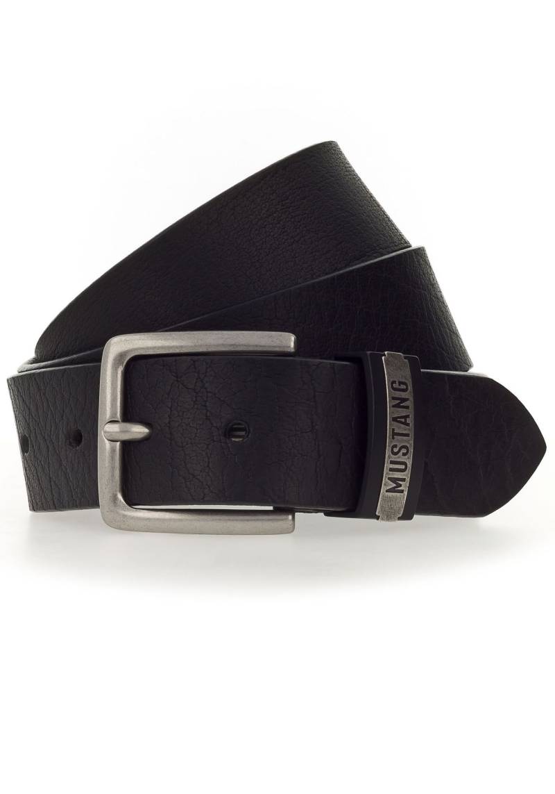 MUSTANG Ledergürtel, Mit grafischer Prägung verziert, im Vintage-Look, 4 cm von Mustang