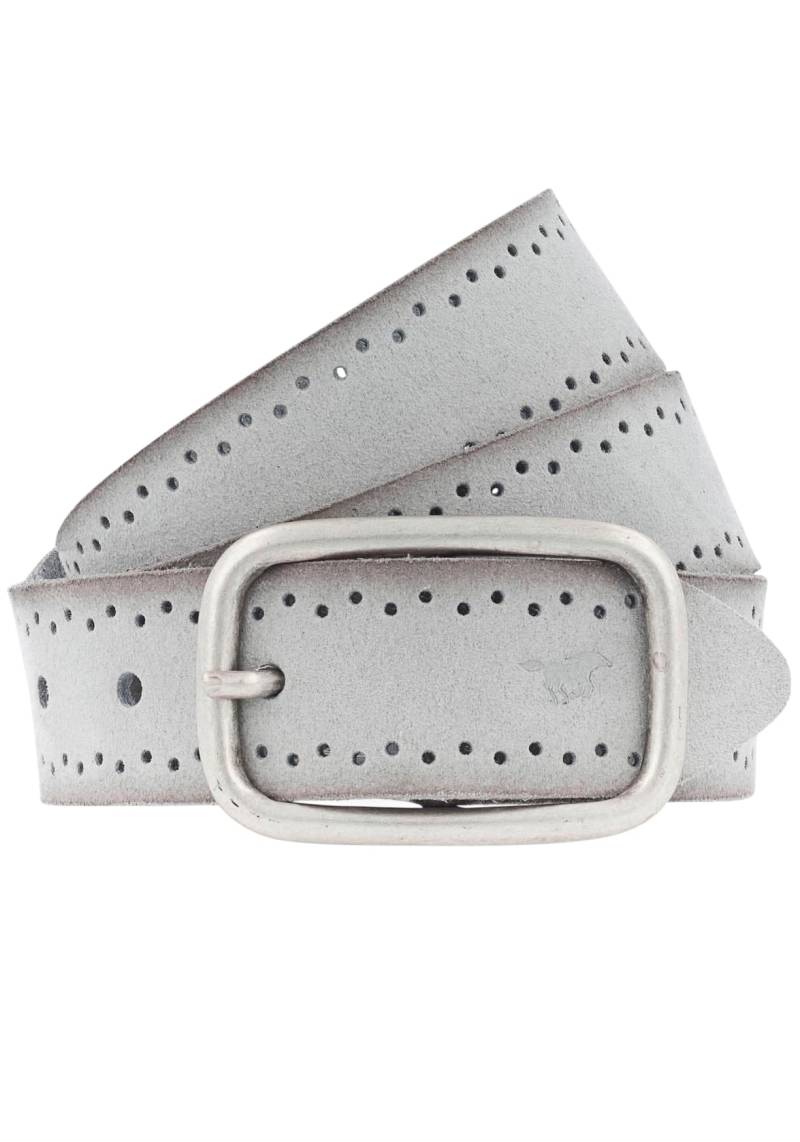 MUSTANG Ledergürtel, Robustes, genarbtes Rindsleder mit Lochstanzung, 3,5 cm von Mustang