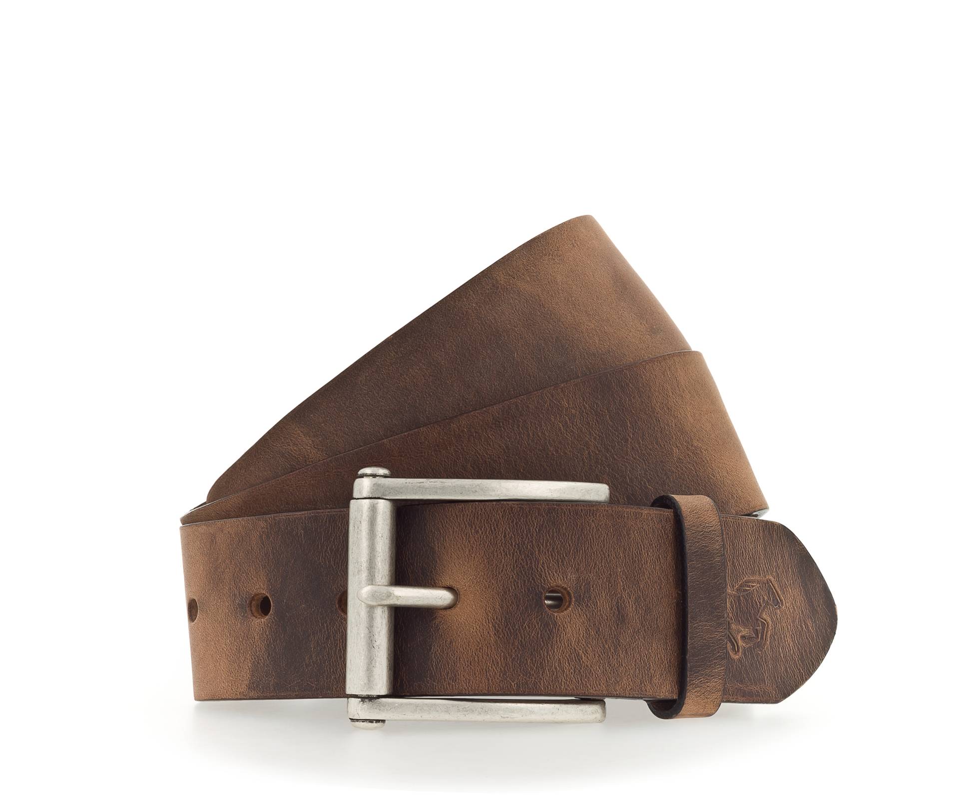 MUSTANG Ledergürtel, Leder-Gürtel mit Vintagecharakter und Roll-Schliesse, 4,5 cm von Mustang