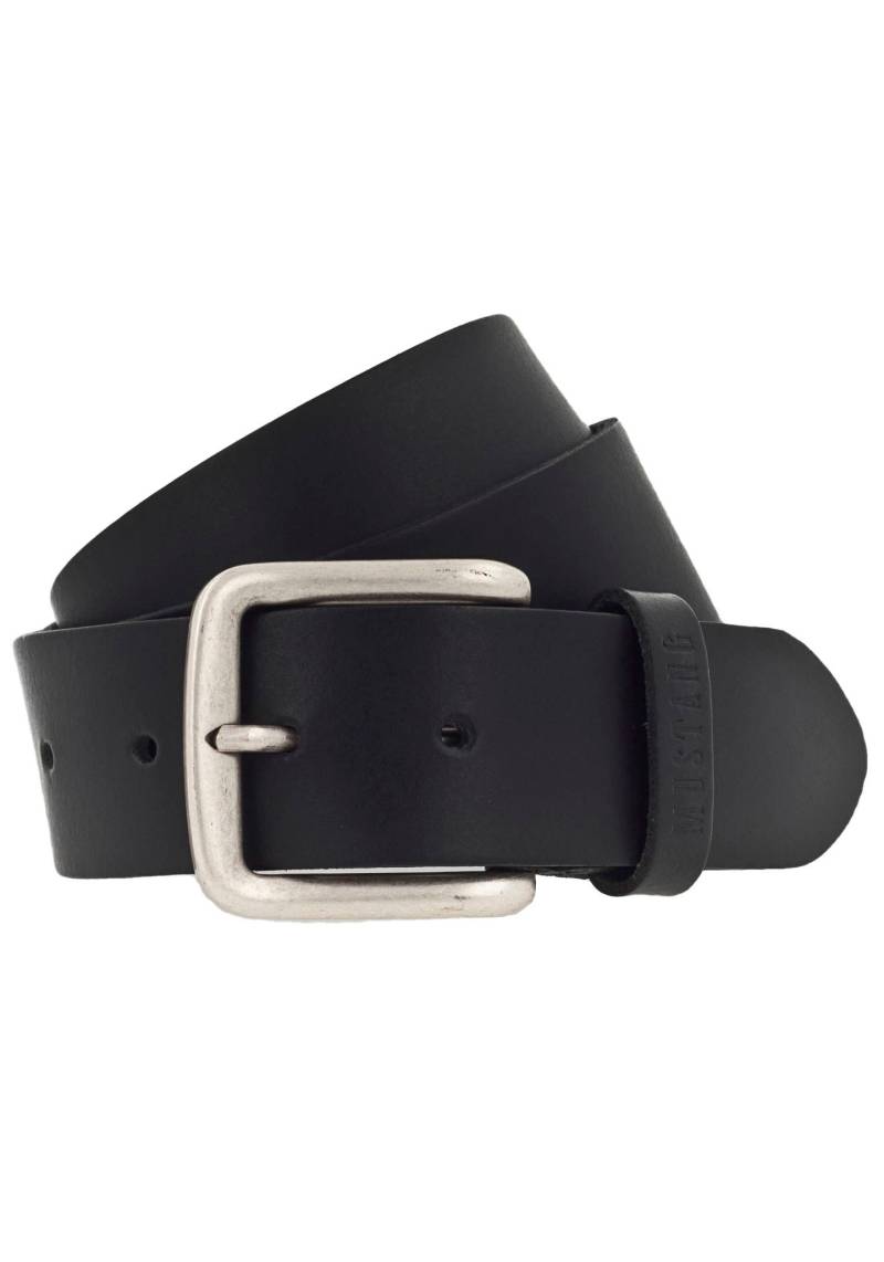 MUSTANG Ledergürtel, Klassische Dornschliesse in leichter Used-Optik, 4 cm von Mustang
