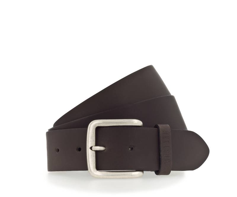 MUSTANG Ledergürtel, Klassische Dornschliesse in leichter Used-Optik, 4 cm von Mustang