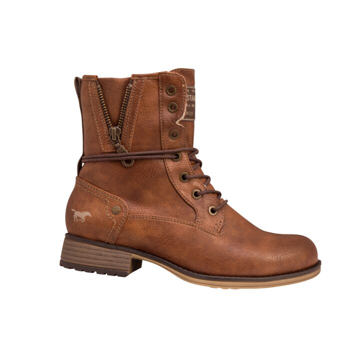 Mustang Damen Schnürstiefel cognac, 36 von Mustang