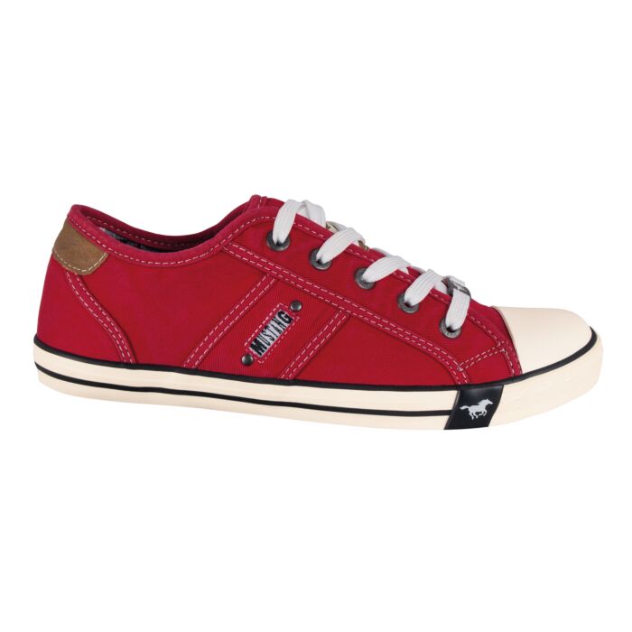 Mustang Schnür-Sneaker Damen rot, 41 von Mustang