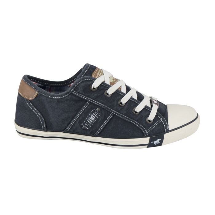 Mustang Schnür-Sneaker Damen schwarz-weiss, 39 von Mustang