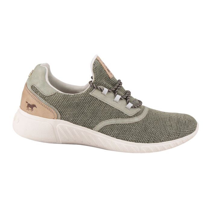 Mustang Sneaker Damen aus Textil olive, 38 von Mustang