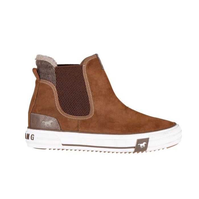 Mustang Sneaker für Damen aus Softmaterial cognac, 38 von Mustang