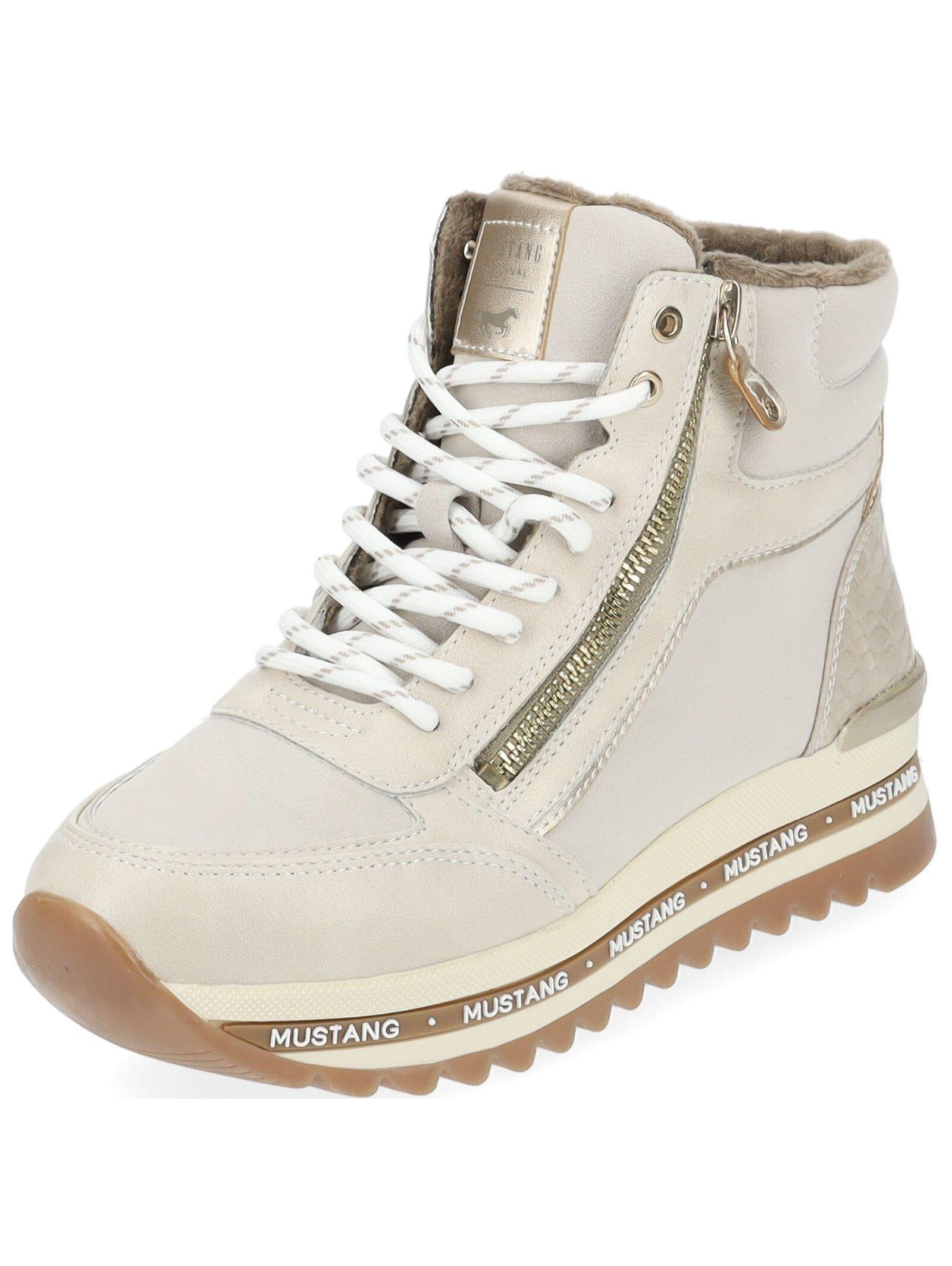 Stiefelette 1364-504 Damen Elfenbein 40 von Mustang