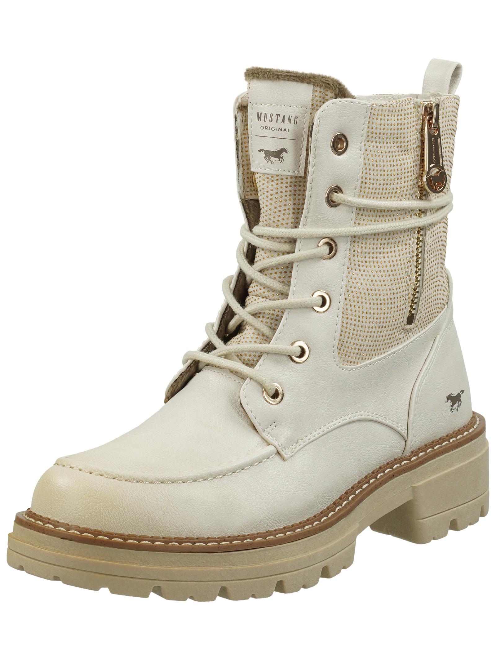 Stiefelette 1437-506 Damen Elfenbein 41 von Mustang