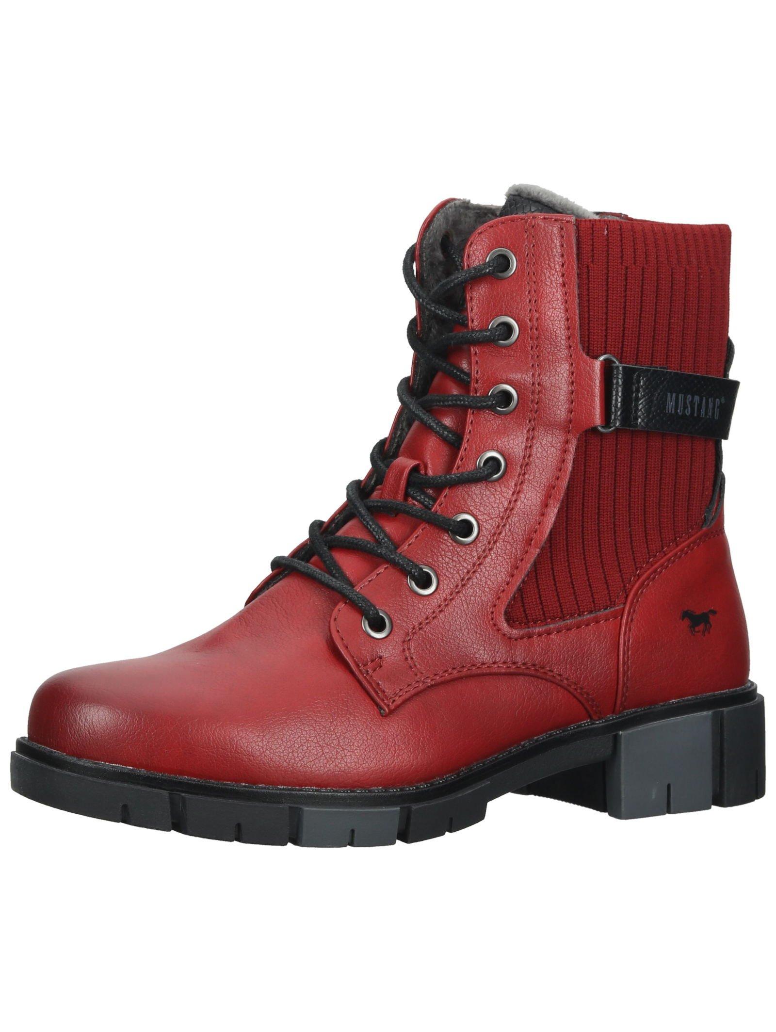 Stiefelette Damen Rot Bunt 38 von Mustang