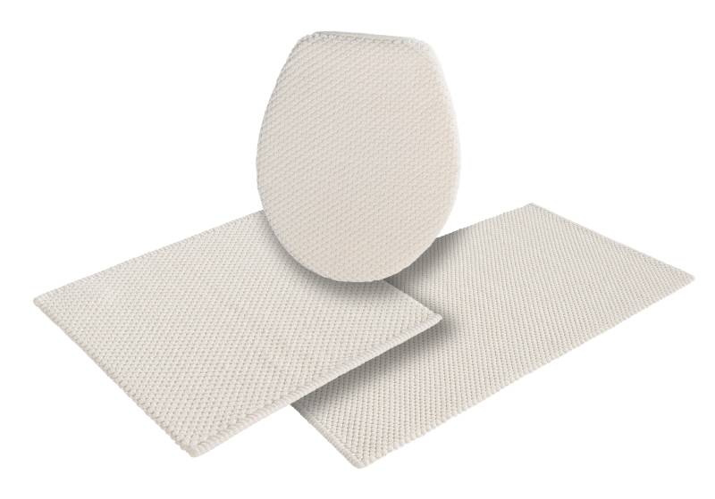 my home Badematte »Lovro, Badvorleger, Badezimmer Teppich«, beidseitig nutzbar-strapazierfähig, Badteppich, beidseitig verwendbar, auch als 3-teiliges Set von My Home