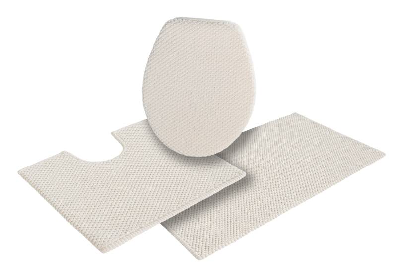 my home Badematte »Lovro, Badvorleger, Badezimmer Teppich«, beidseitig nutzbar-strapazierfähig, Badteppich, beidseitig verwendbar, auch als 3-teiliges Set von My Home
