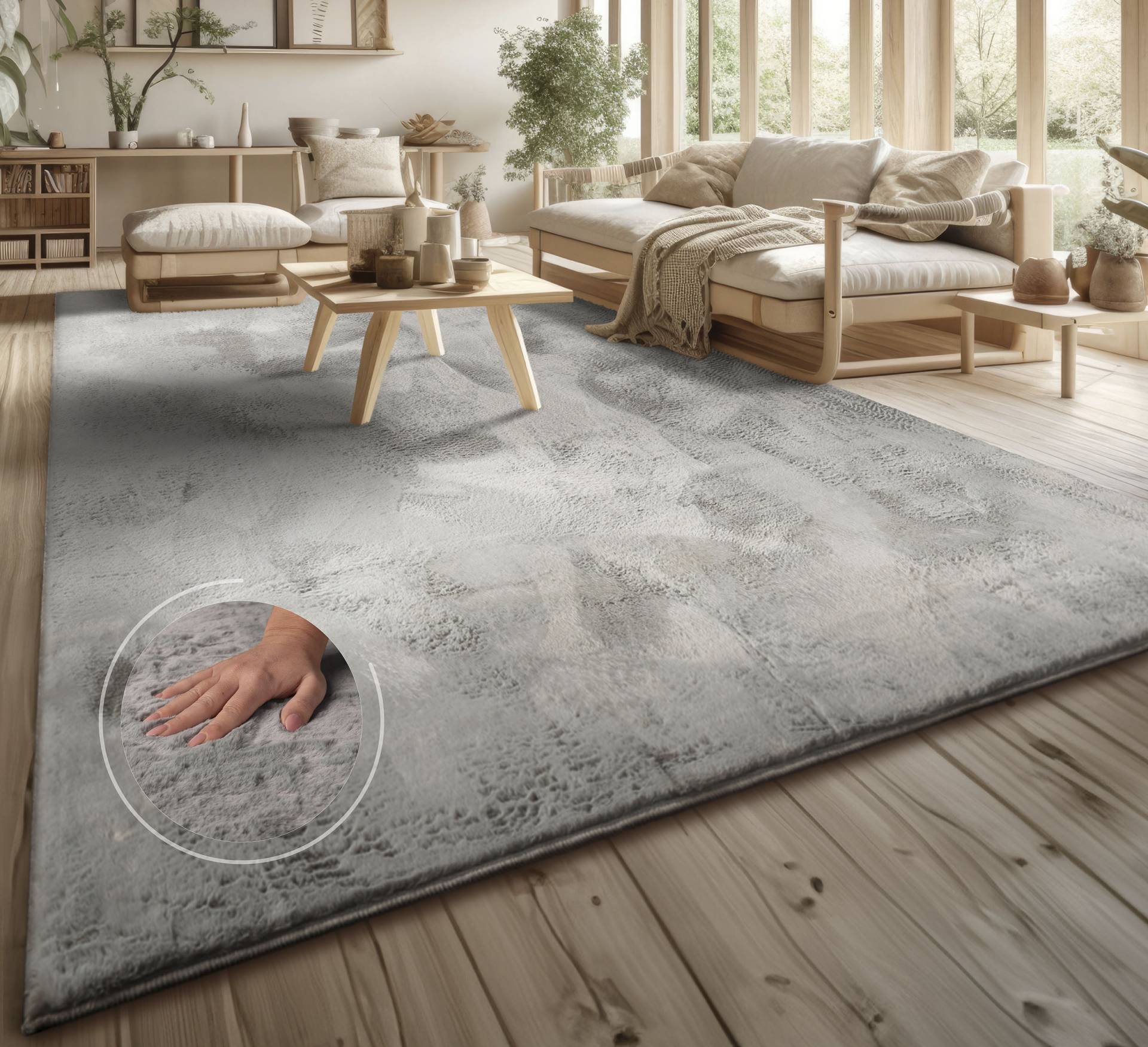 Fellteppich »Lottano«, rechteckig, 14 mm Höhe, Langflor, Kunstfell, Uni Farben, traumhaft weicher Flor, Wohnzimmer Fellteppich »Lottano«, rechteckig, 14 mm Höhe, Langflor, Kunstfell, Uni Farben, traumhaft weicher Flor, Wohnzimmer von My Home